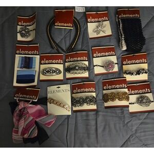Vintage ELEMENTS Hair Accessories- Clips, Headbands and Hair Ties NEW IN PACKAGE